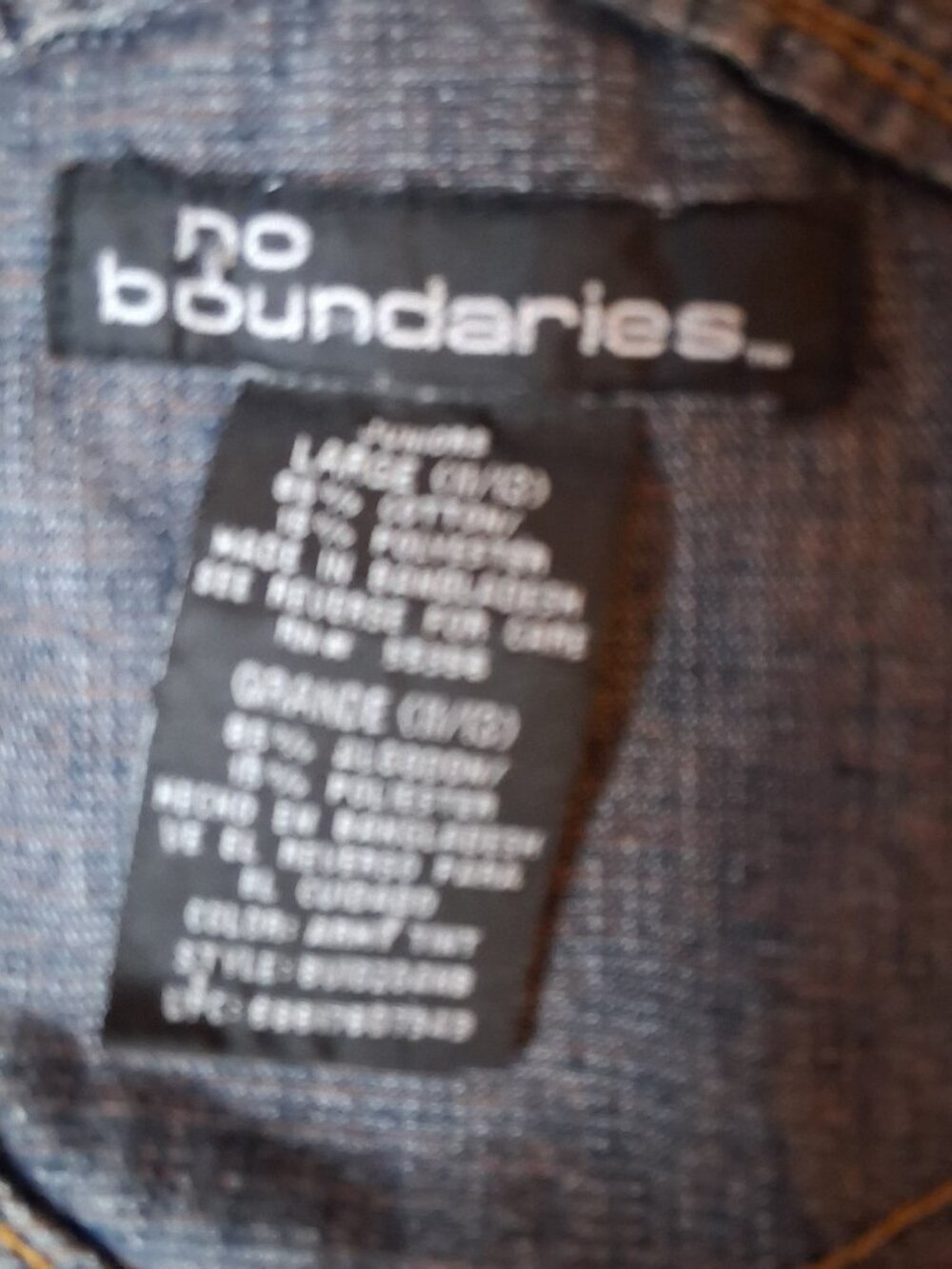 No Boundaries Denim Shortalls Juniors Large Blue Jean Shorts Overalls - Picture 4 of 16